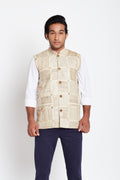 Tussar Patch Work Men Bandi