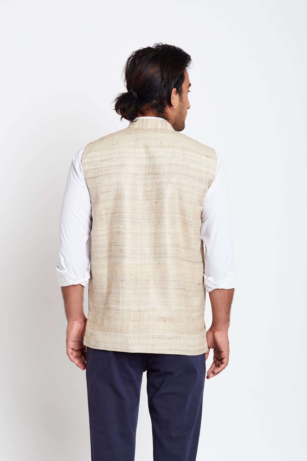 Tussar Patch Work Men Bandi
