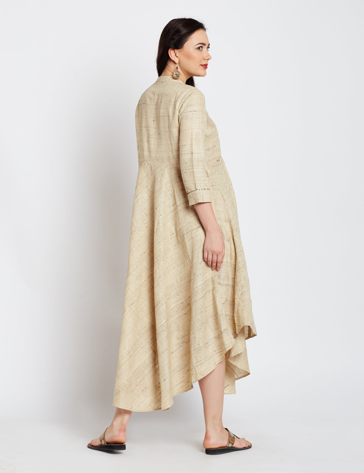 Tussar Women Tiered Dress
