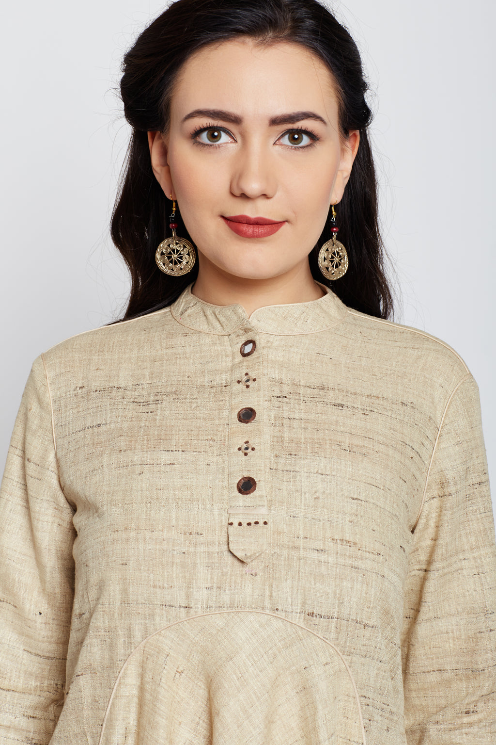 Tussar Women Tiered Dress