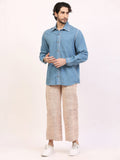 Indigo Overlock Detailing Shirt