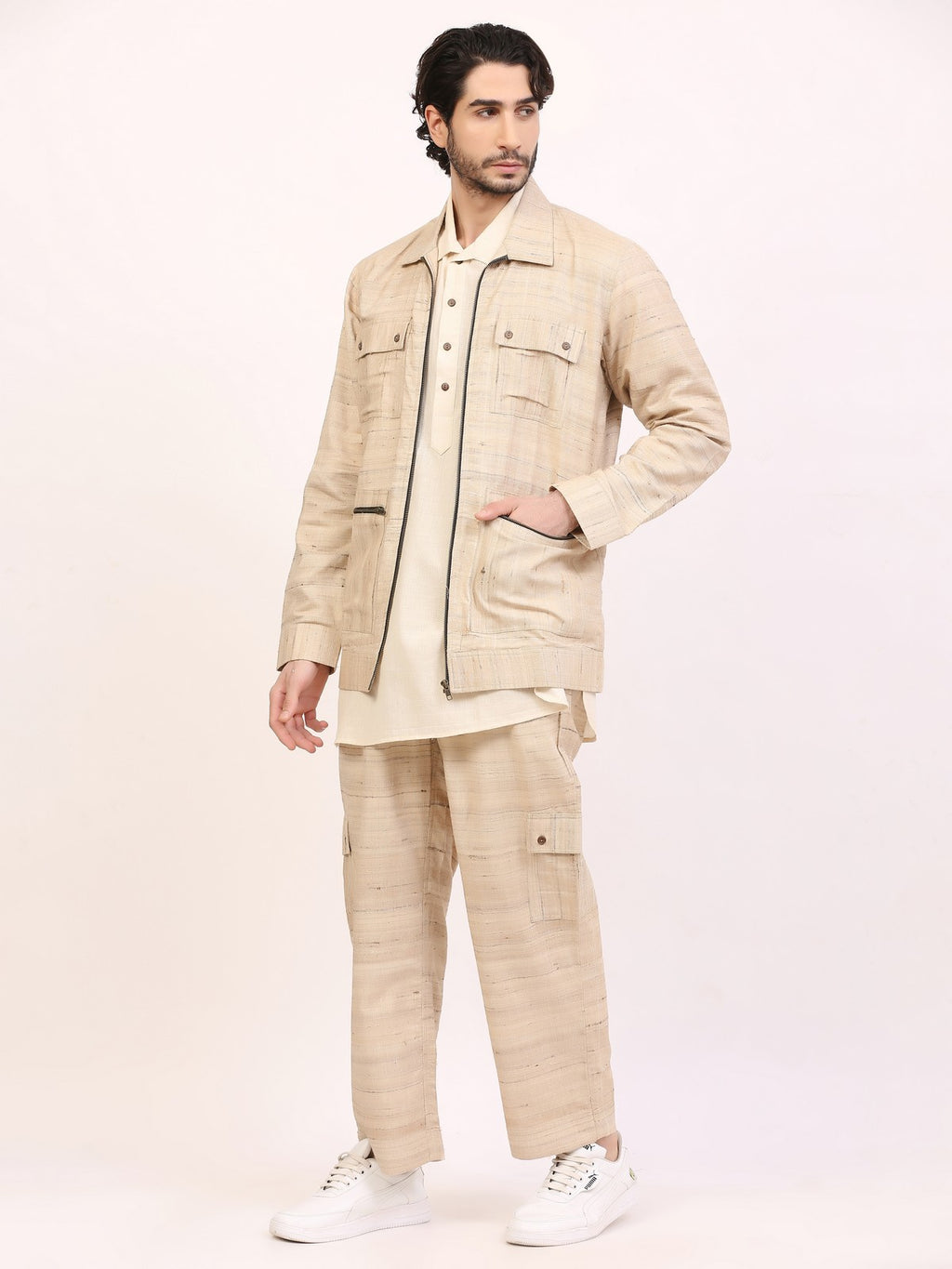 Tussar Katia Co-Ord Set Men