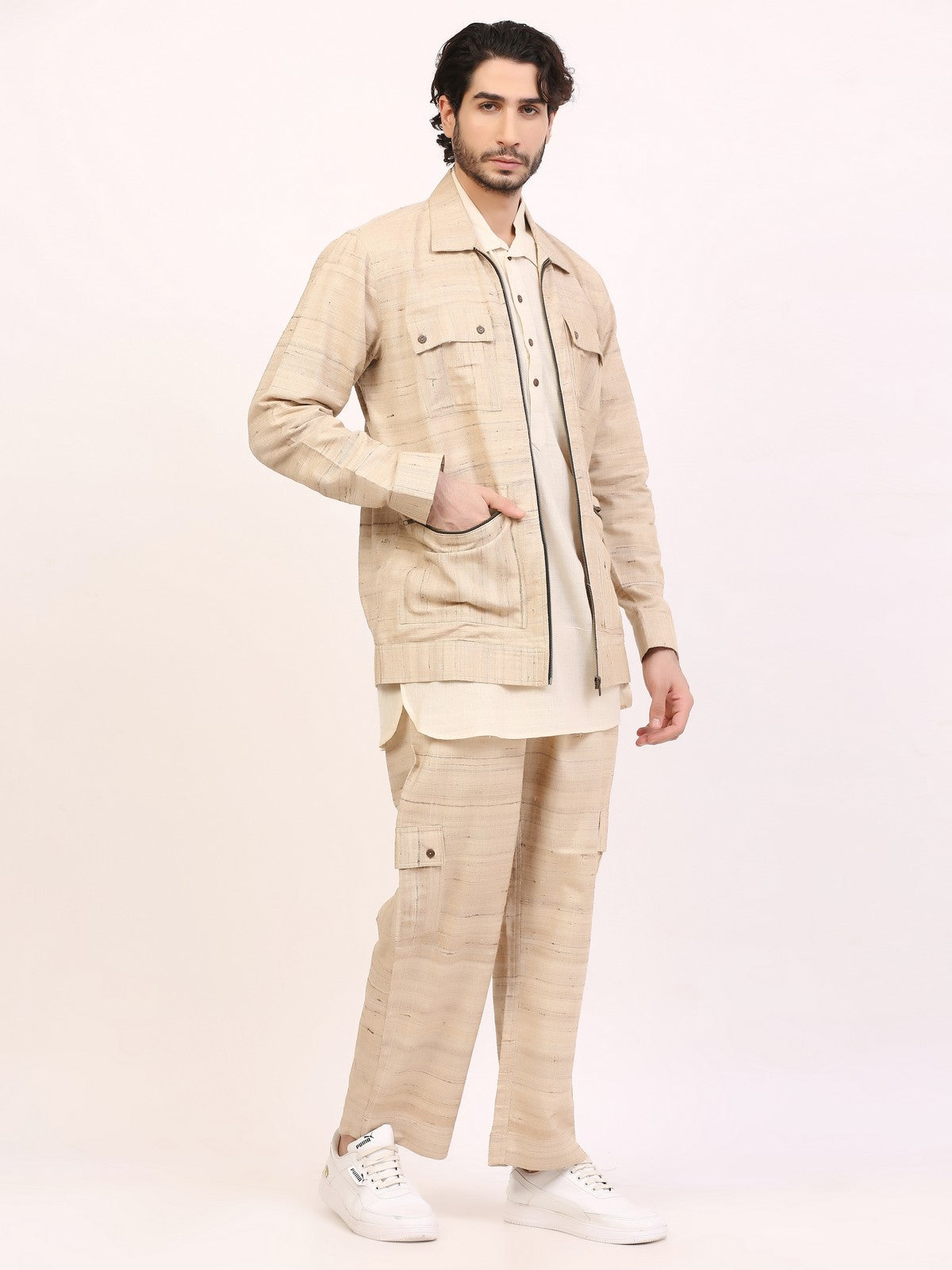 Tussar Katia Co-Ord Set Men