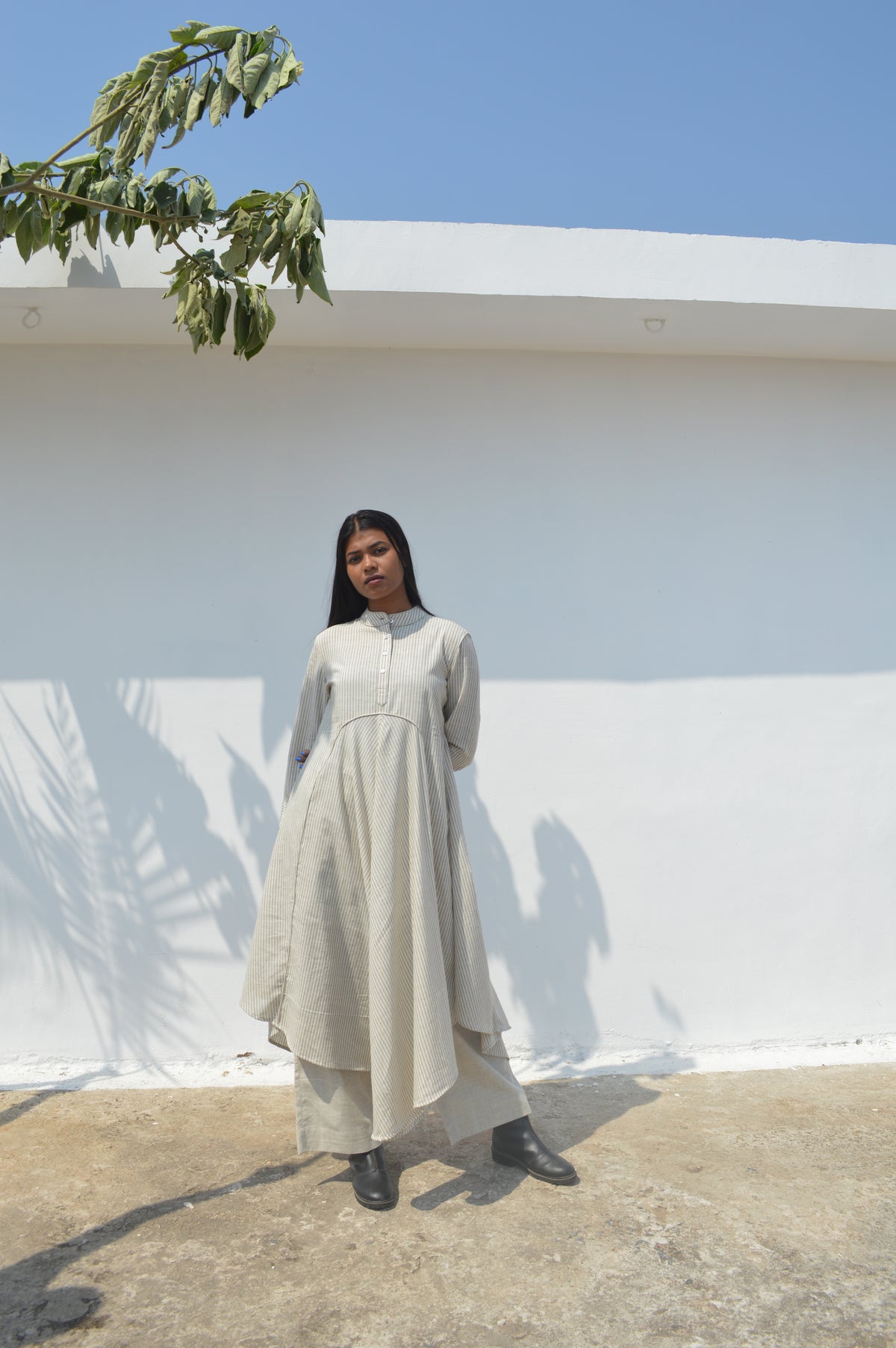 Women Co-Ord Set Cotton Grey