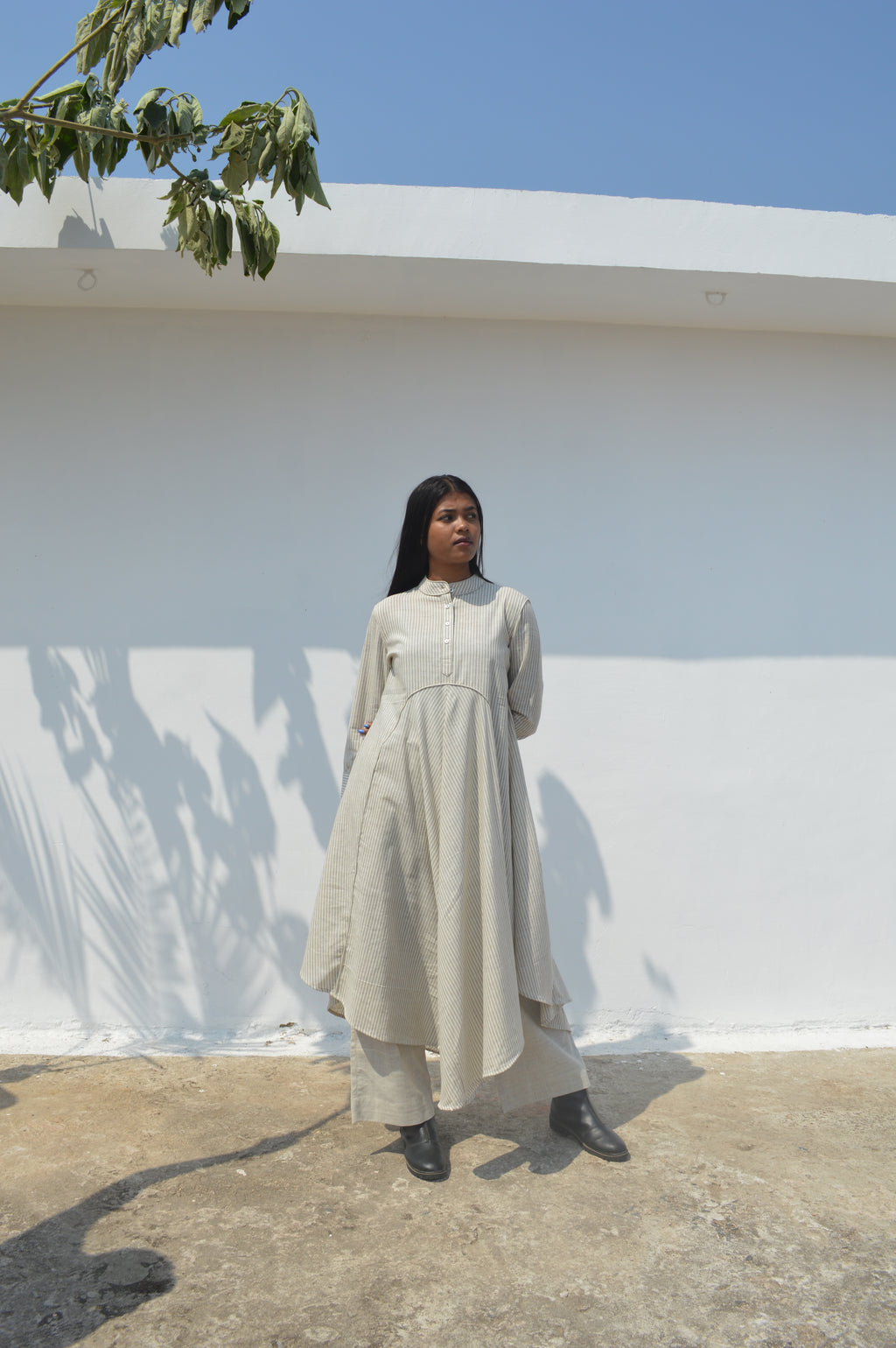 Women Co-Ord Set Cotton Grey